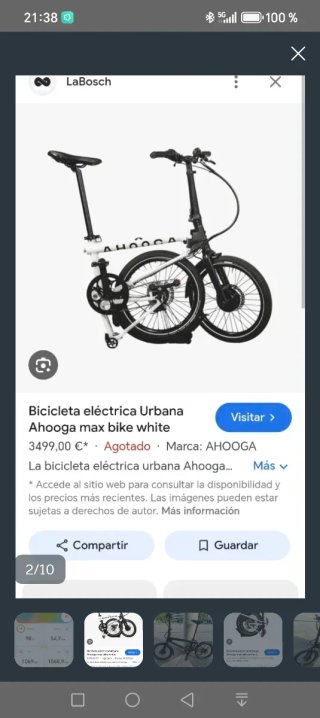 Bicicleta plegable Ahooga Max impecable FACTURA