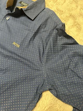 Camisa BOSS Azul con Estampado Talla L