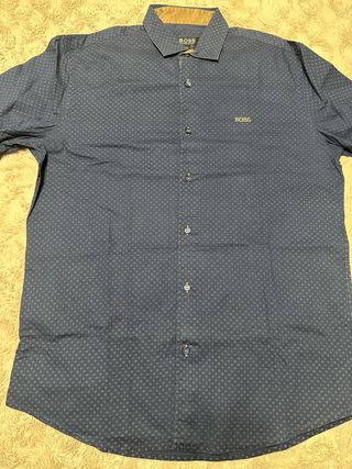 Camisa BOSS Azul con Estampado Talla L