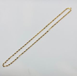 Cadena de oro 18k forzada con barra