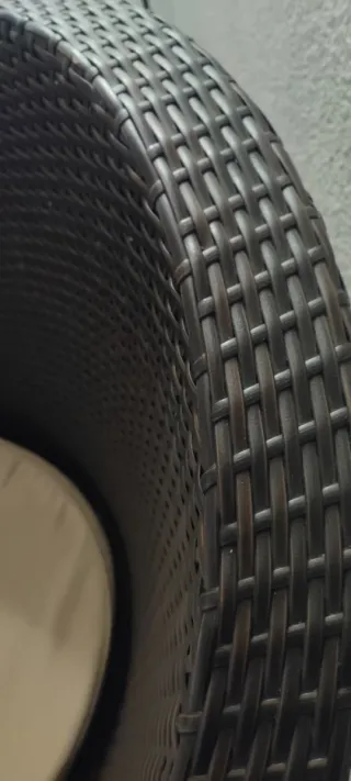 Tumbona Silla Patio Ratán Marrón