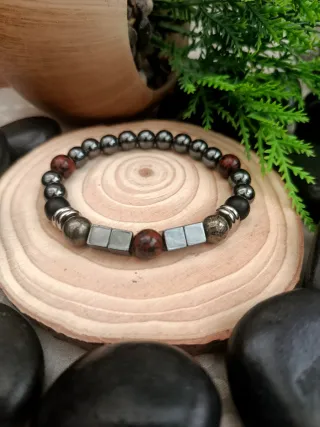 Pulsera elástica piedras naturales