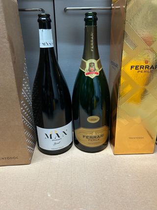 2 Bottiglie Magnum Vuote Trento DOC Brut