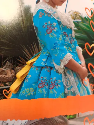 Traje de Fallera Niña Azul