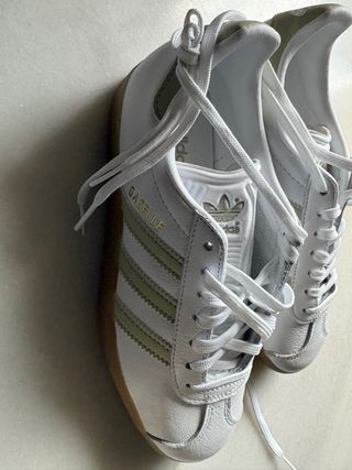 Adidas Gazelle Blancas y Doradas Nuevas