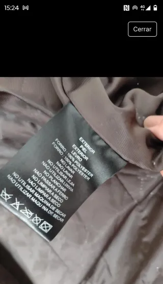 Abrigo piel marrón cuello pelo