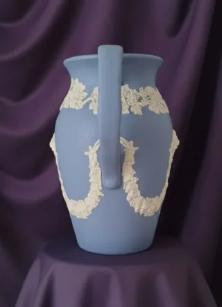Jarra estilo Wedgwood azul 20cm