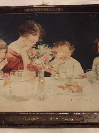 Antigua chapa litografiada chocolates Or