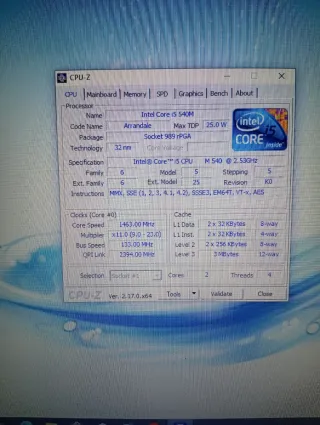 HP Probook 6550B Intel Core i5