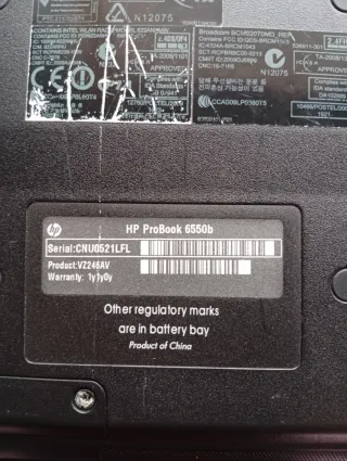 HP Probook 6550B Intel Core i5