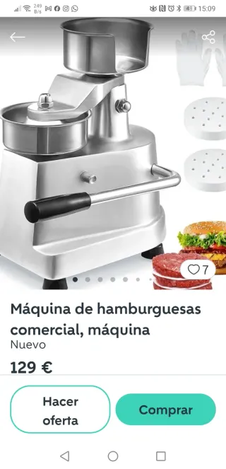 2 Máquinas para hacer hamburguesas