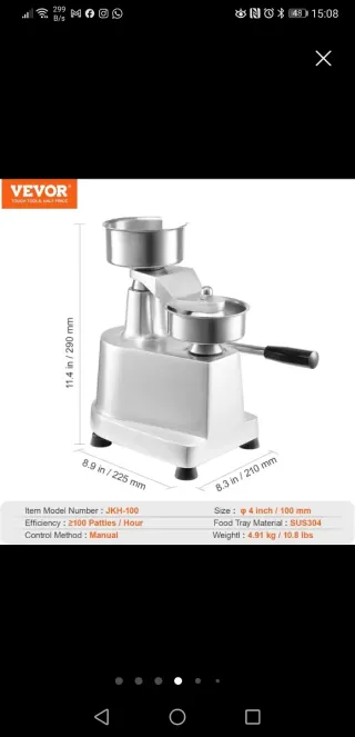 2 Máquinas para hacer hamburguesas