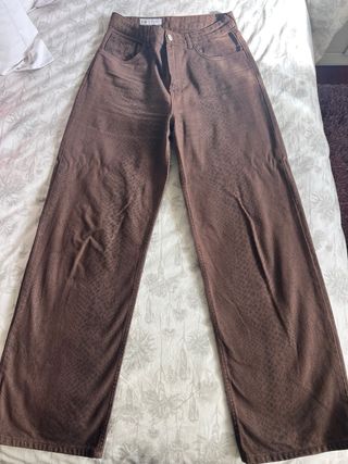 Pantalones marrones Zara Talla M