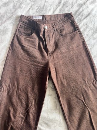 Pantalones marrones Zara Talla M