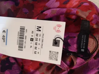 Vestido midi largo estampado flores Zara