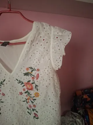 Blusa bordada mujer talla L