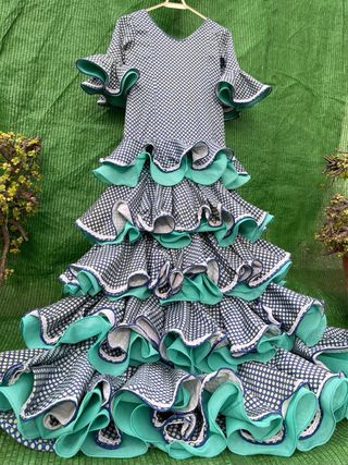 Traje de Flamenca Niña 8-9 Años elastica