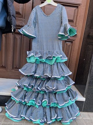 Traje de Flamenca Niña 8-9 Años elastica