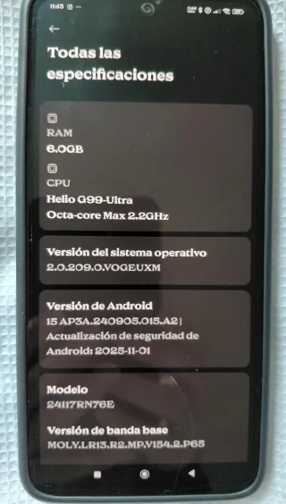 Xiaomi Redmi Note 14 Negro