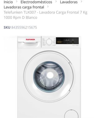Lavadora a estrenar