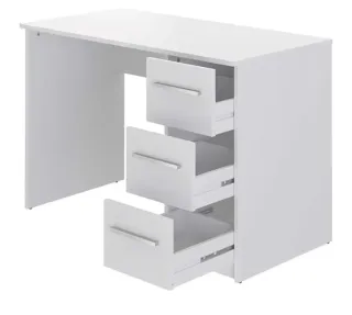 Escritorio blanco con cajones