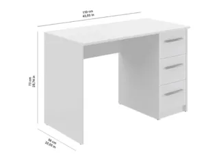 Escritorio blanco con cajones