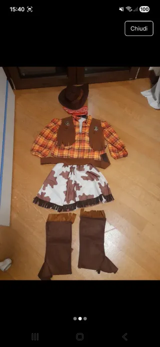 Costume Carnevale Wild West Rodeo Girl