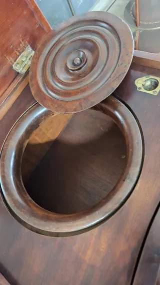 Mueble orinal antiguo madera