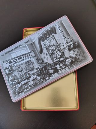 Scatola metallo Sorini vintage 1935