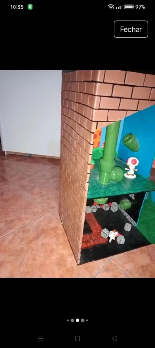 Casa de brincar Super Mario em madeira