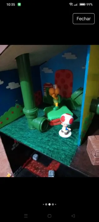 Casa de brincar Super Mario em madeira
