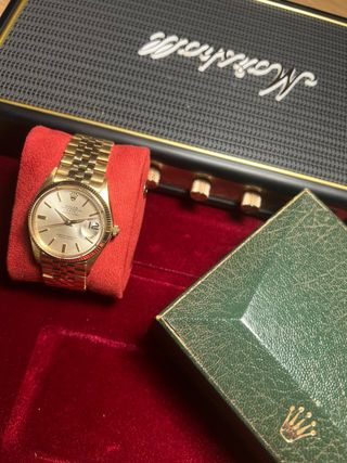 Rolex Date 1503 18kt Serpico Y Laino