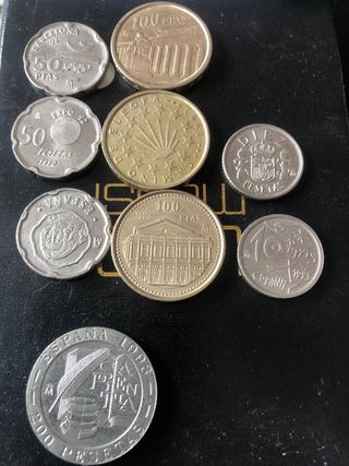 Lote de 8 monedas antiguas españolas