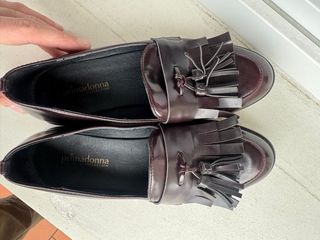 Mocassini Primadonna viola con nappine