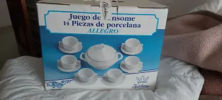 Juego 14 Piezas Porcelana Allegro consome libreton