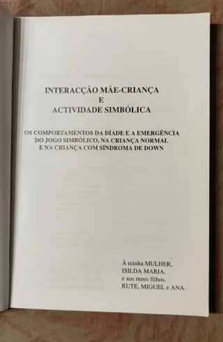 Interacção Mãe-Criança e Actividade Simbólica
