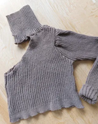 Jersey Shein marrón punto.