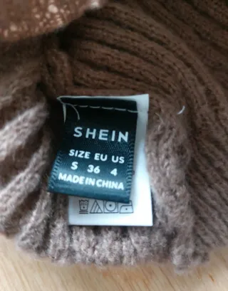 Jersey Shein marrón punto.