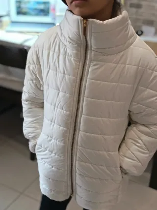 Piumino bambina bianco taglia 8