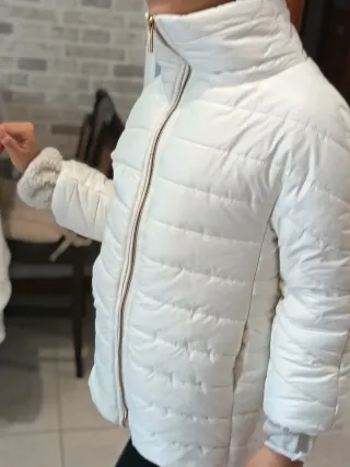 Piumino bambina bianco taglia 8
