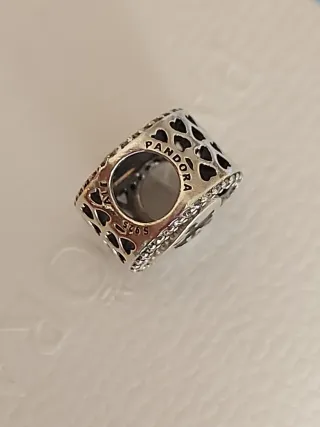 Charm Pandora Corazón Mickey y Minnie