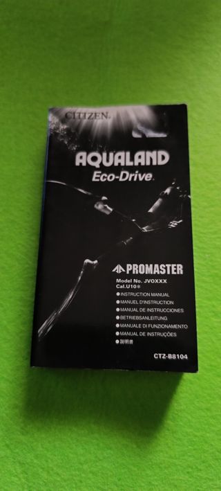 Manual Instrucciones Citizen Aqualand Promaster