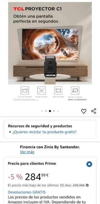 Proyector TCL C1 Gris