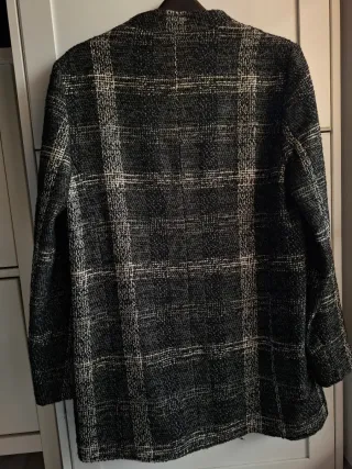 Abrigo cuadros Zara mujer