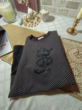 Abito festa bambina nero taglia 10