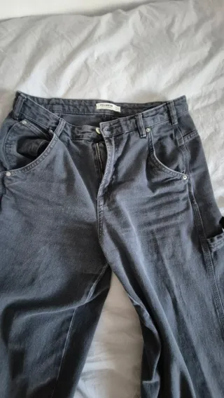 Pantalón vaquero gris Pull&Bear niña