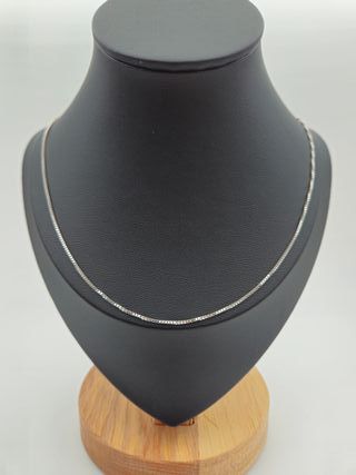 Cadena de Oro Blanco 18K, Veneciana, 2.45gr, 40cm