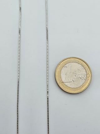 Cadena de Oro Blanco 18K, Veneciana, 2.45gr, 40cm