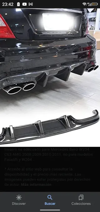 Difusor trasero de fibra de carbono