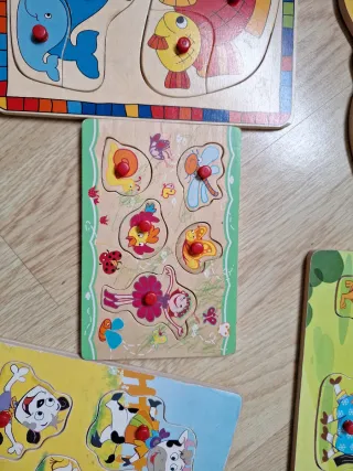 Puzzles de madera infantiles. Bien conservados